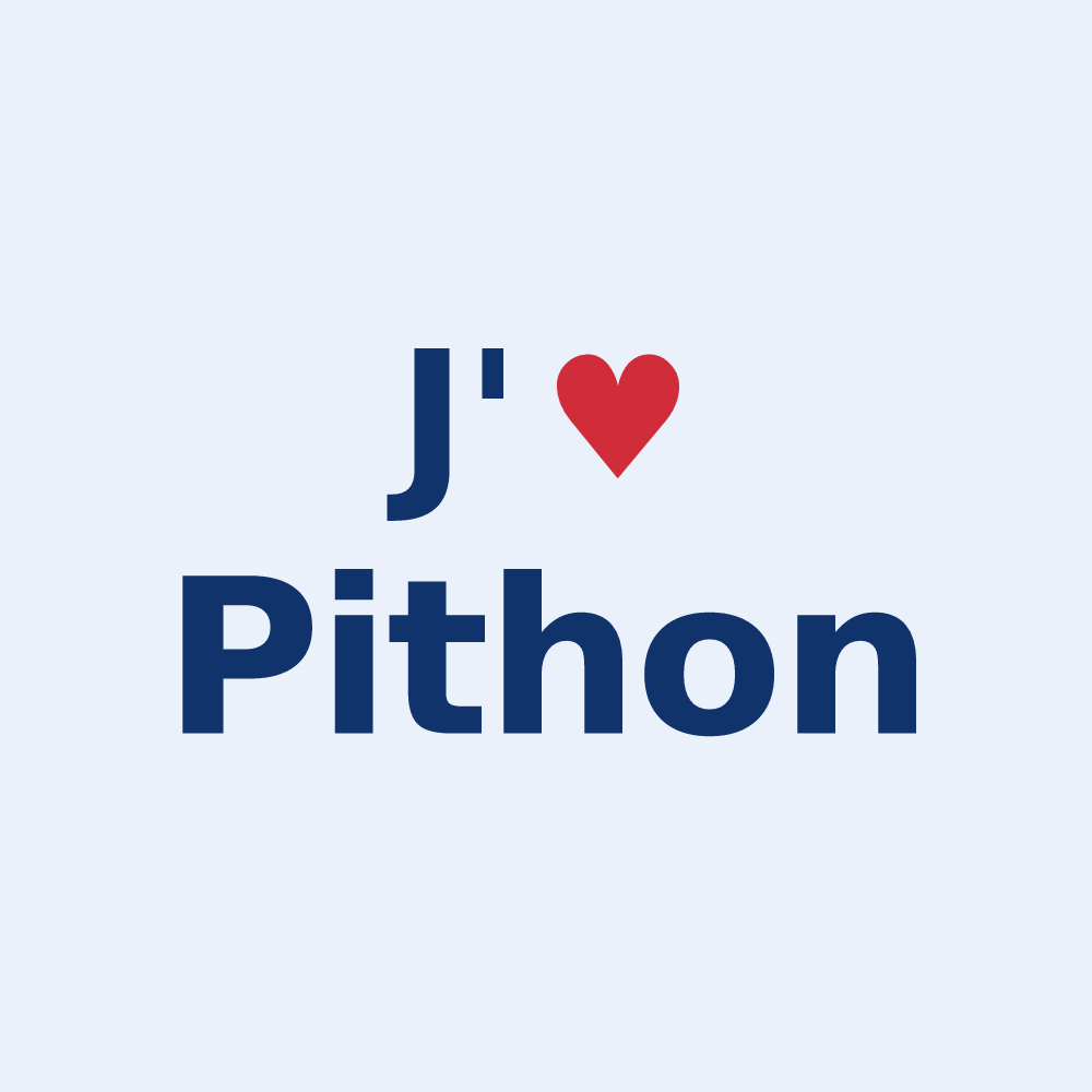 Sticker personnalisé Pithon — design J'aime Pithon
