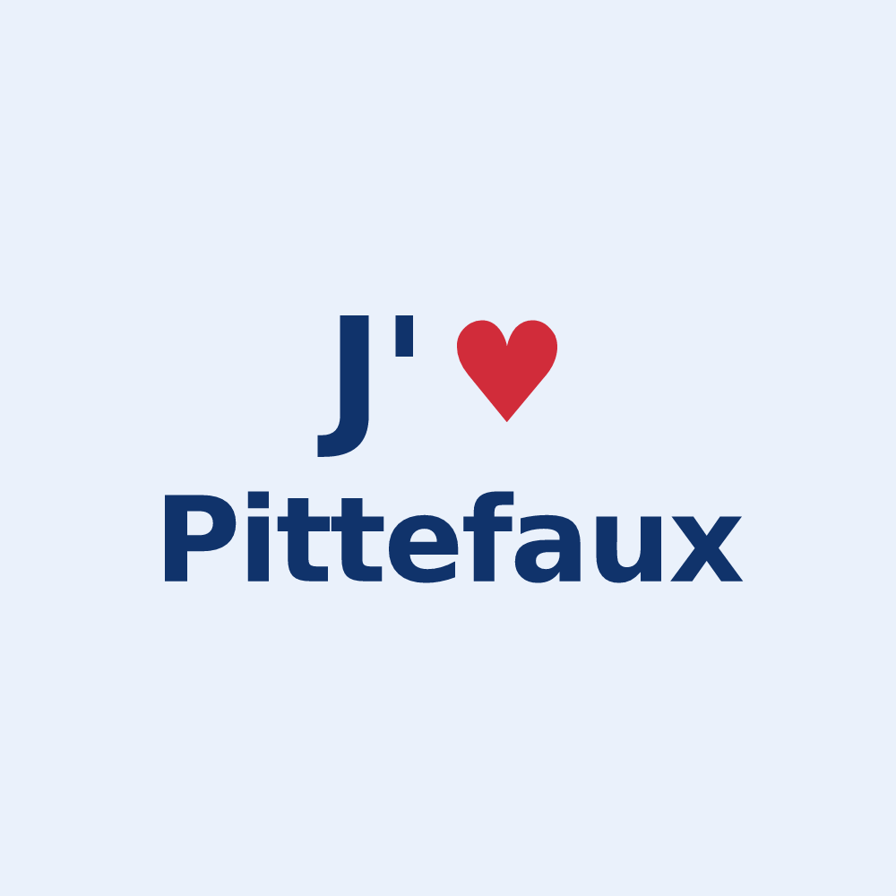 Sticker personnalisé Pittefaux — design J'aime Pittefaux