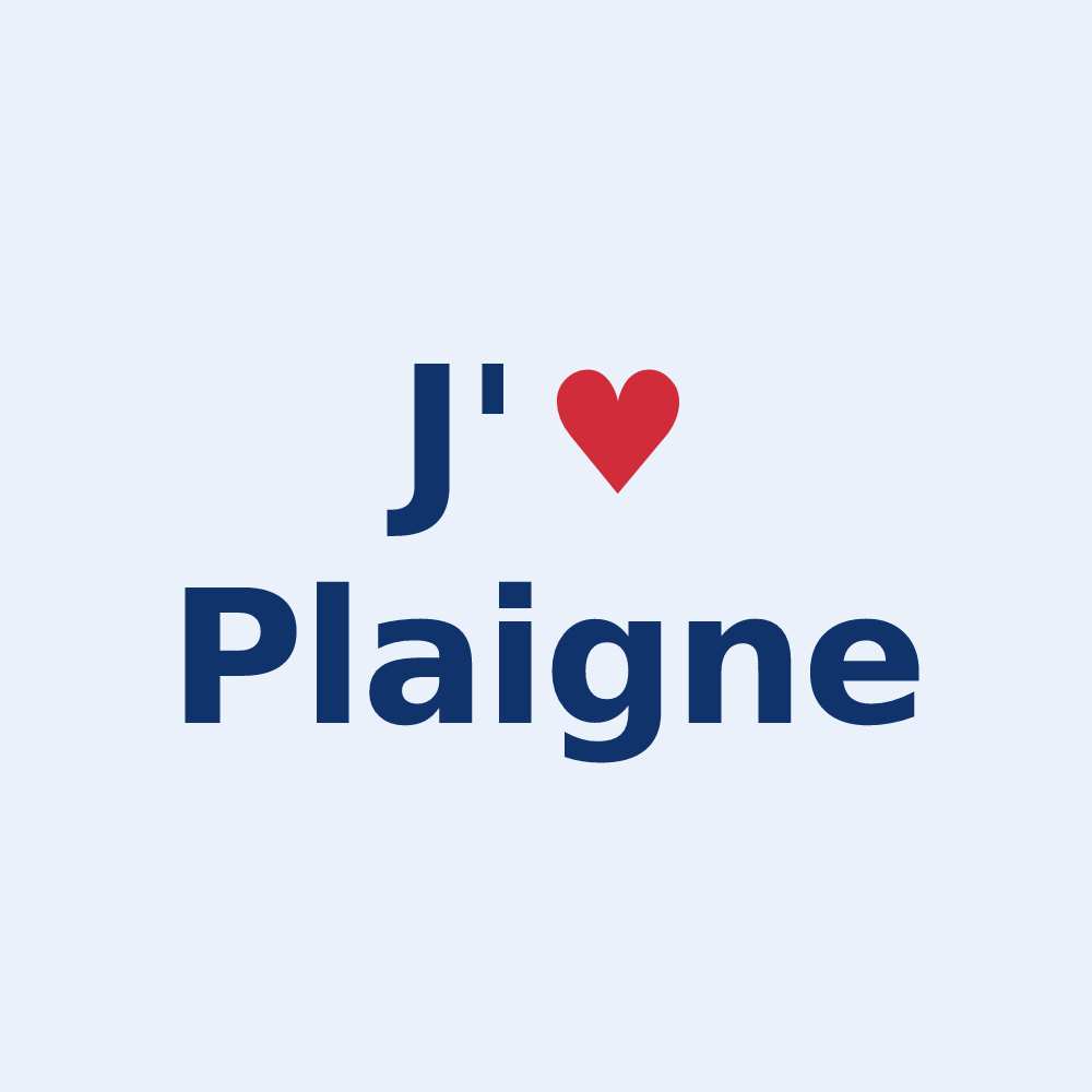 Sticker personnalisé Plaigne — design J'aime Plaigne