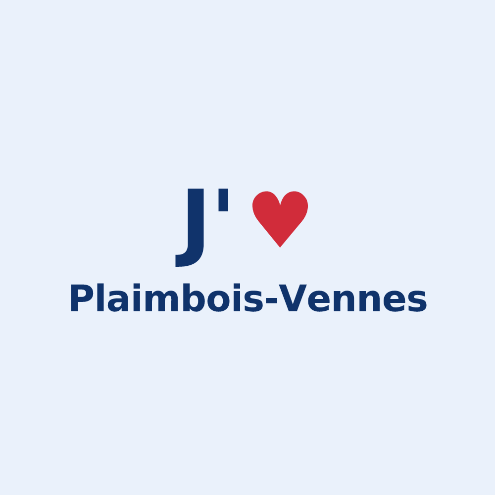 Sticker personnalisé Plaimbois-Vennes — design J'aime Plaimbois-Vennes