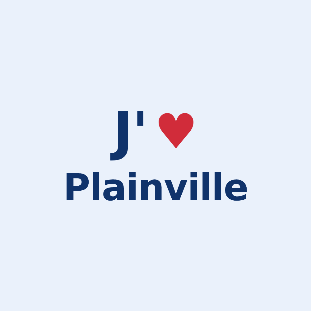 Sticker personnalisé Plainville — design J'aime Plainville