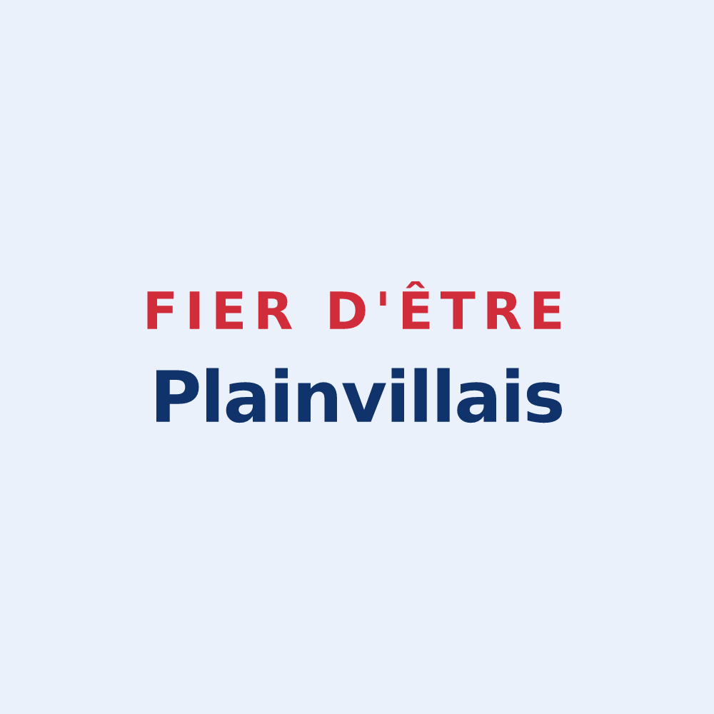 Sticker « Fier d'être Plainvillais » — design pour Plainville
