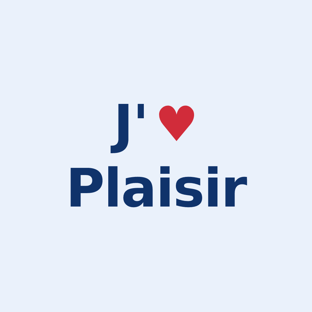 Sticker personnalisé Plaisir — design J'aime Plaisir