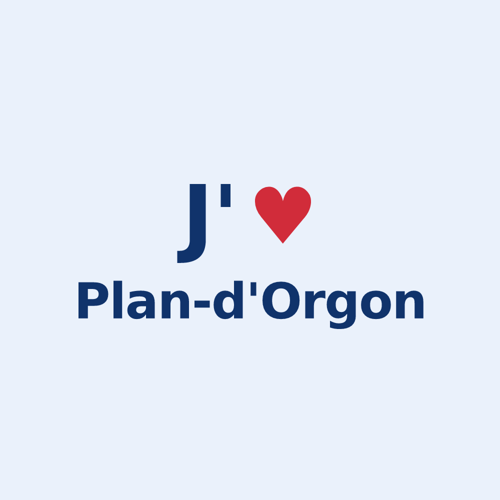 Sticker personnalisé Plan-d'Orgon — design J'aime Plan-d'Orgon