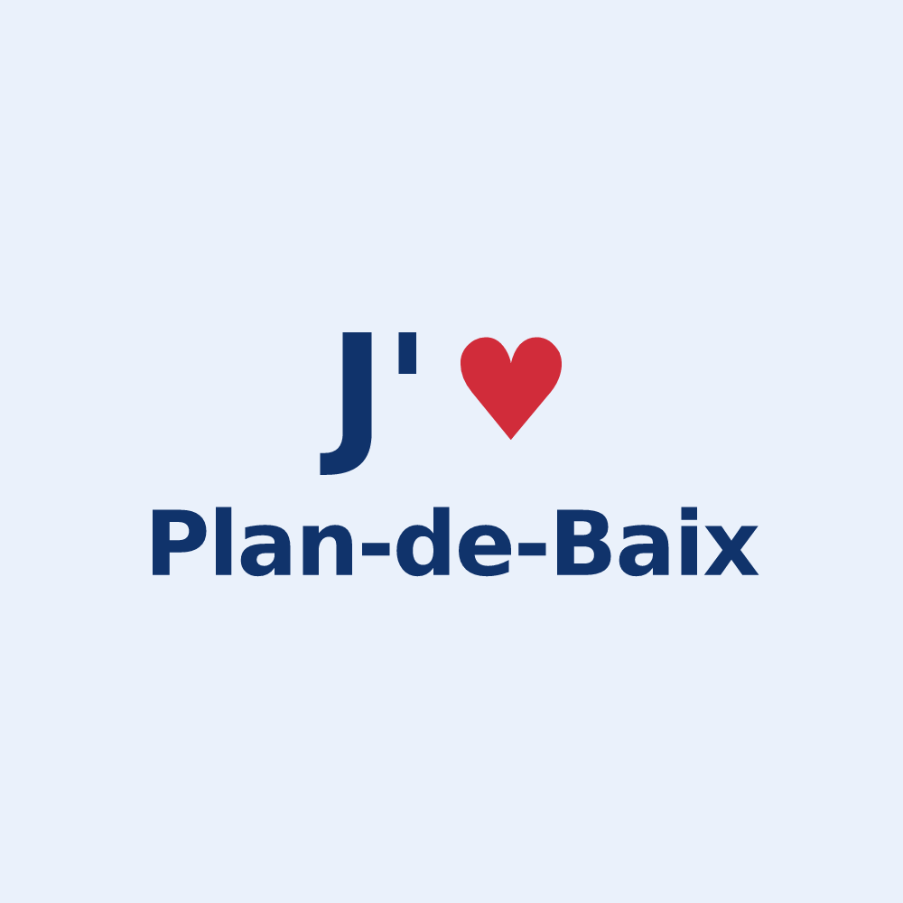 Sticker personnalisé Plan-de-Baix — design J'aime Plan-de-Baix