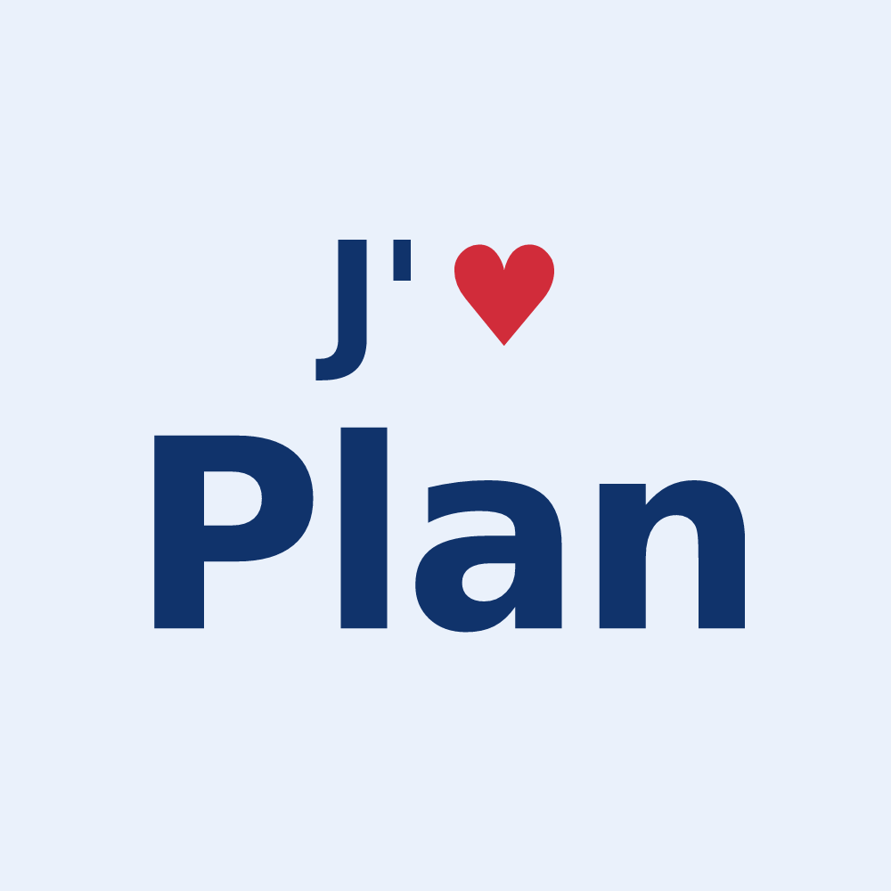 Sticker personnalisé Plan — design J'aime Plan