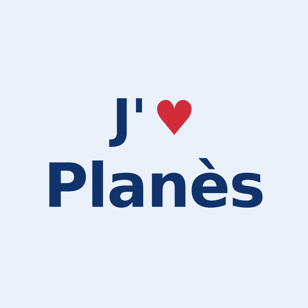 Sticker personnalisé Planès — design J'aime Planès