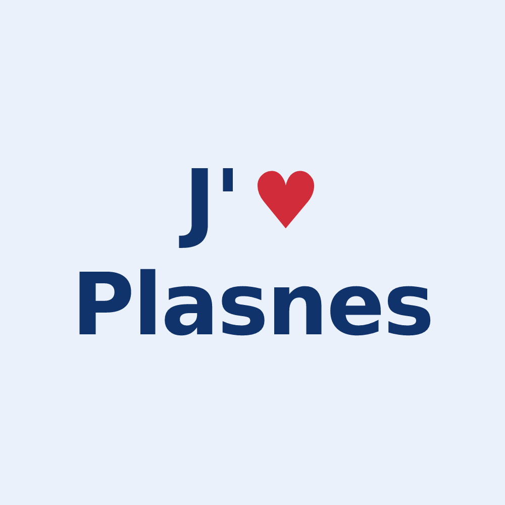 Sticker personnalisé Plasnes — design J'aime Plasnes
