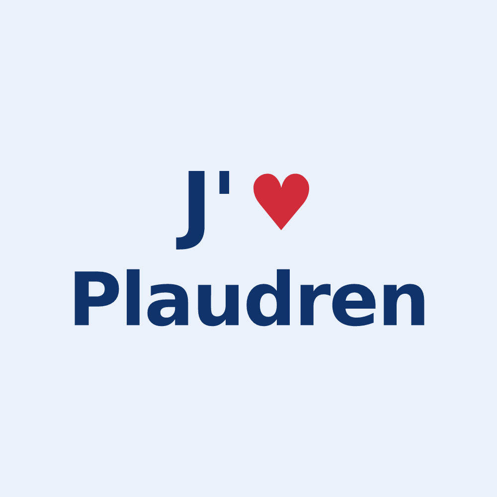 Sticker personnalisé Plaudren — design J'aime Plaudren