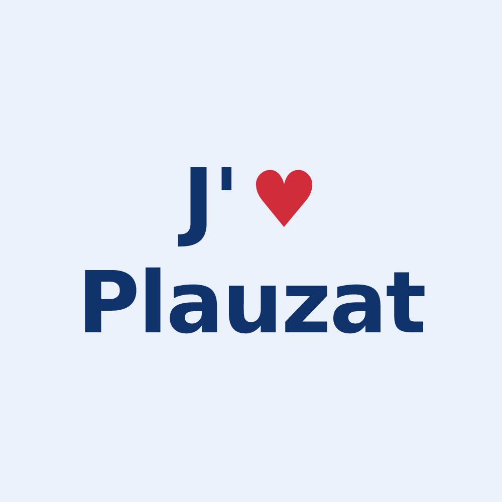 Sticker personnalisé Plauzat — design J'aime Plauzat