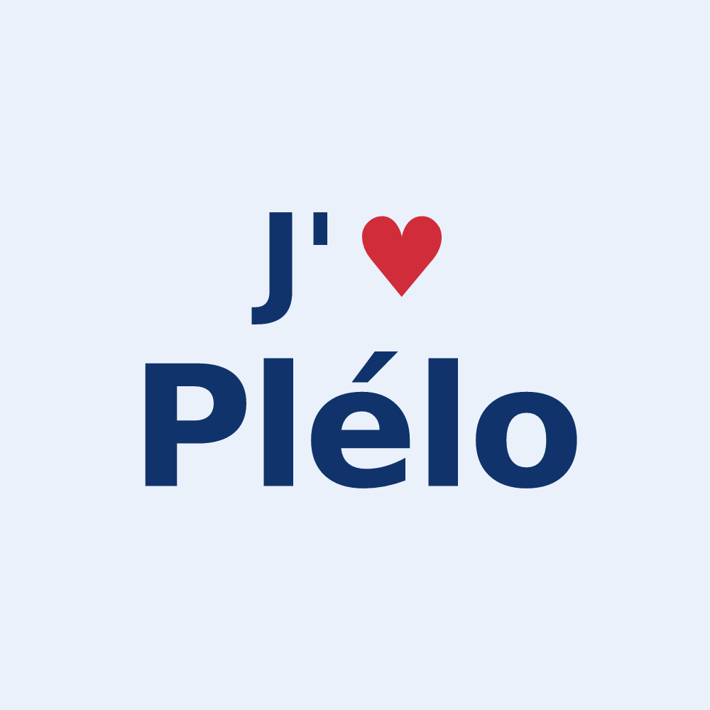 Sticker personnalisé Plélo — design J'aime Plélo