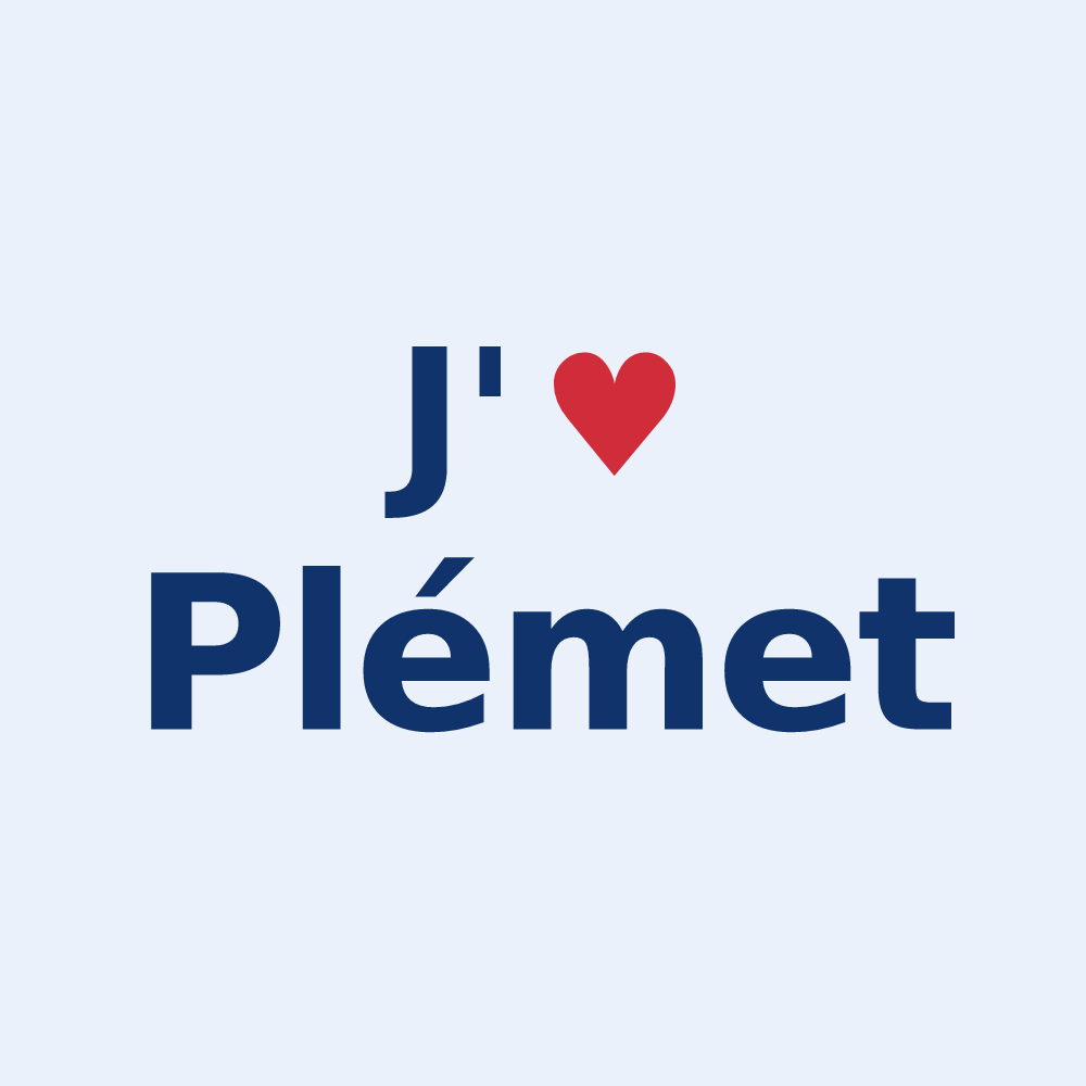 Sticker personnalisé Plémet — design J'aime Plémet