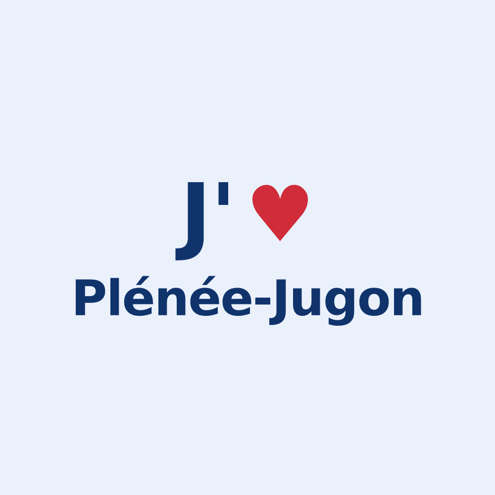 Sticker personnalisé Plénée-Jugon — design J'aime Plénée-Jugon