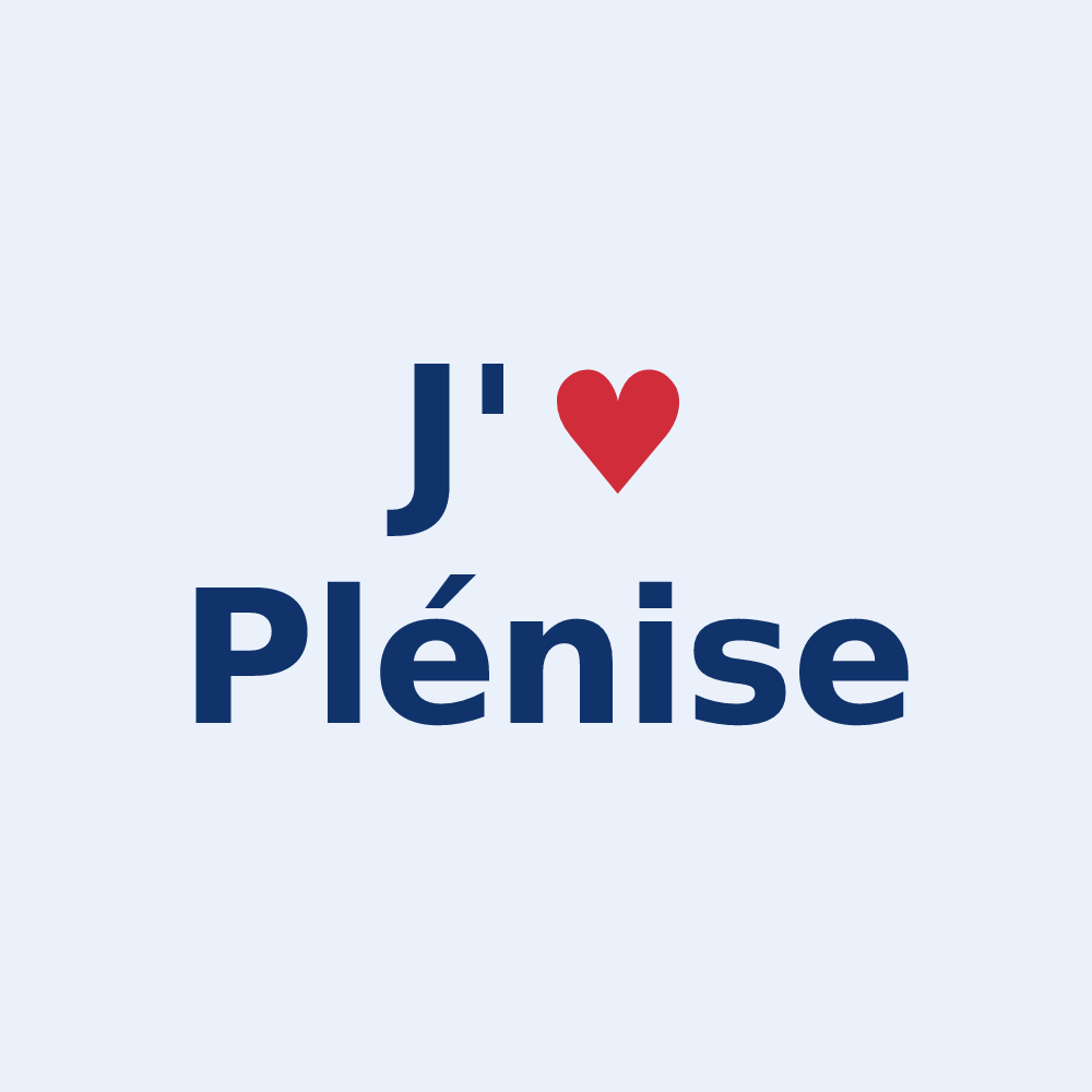 Sticker personnalisé Plénise — design J'aime Plénise