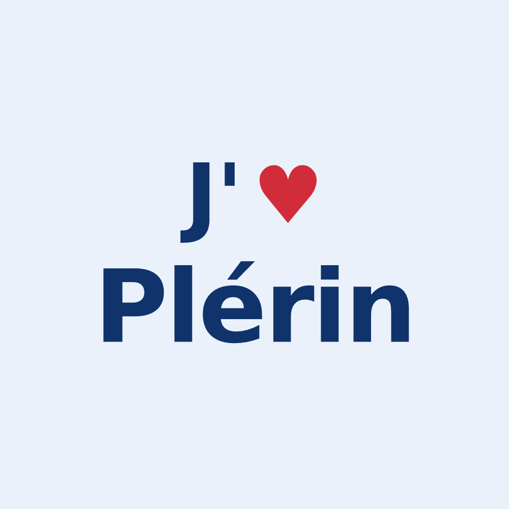 Sticker personnalisé Plérin — design J'aime Plérin