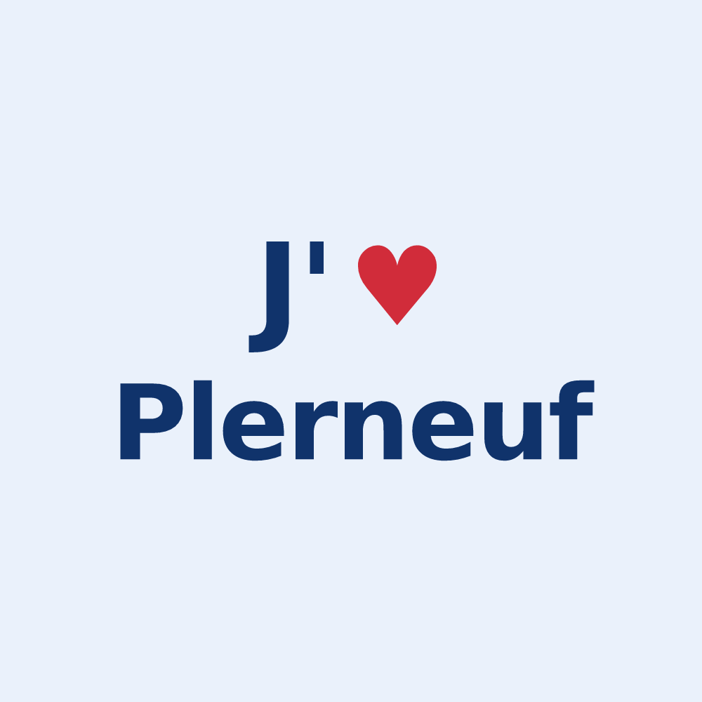 Sticker personnalisé Plerneuf — design J'aime Plerneuf