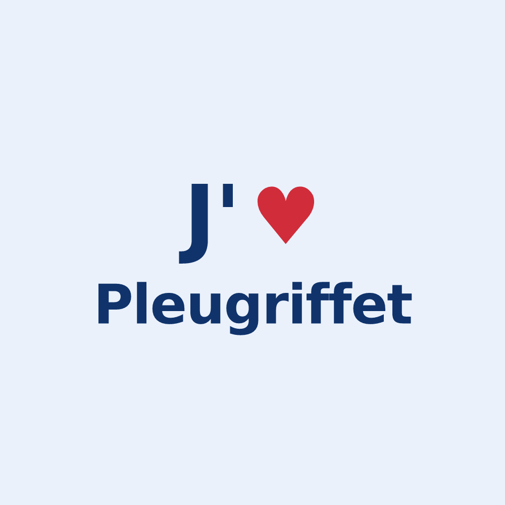 Sticker personnalisé Pleugriffet — design J'aime Pleugriffet