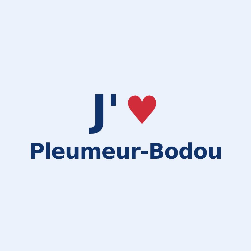 Sticker personnalisé Pleumeur-Bodou — design J'aime Pleumeur-Bodou