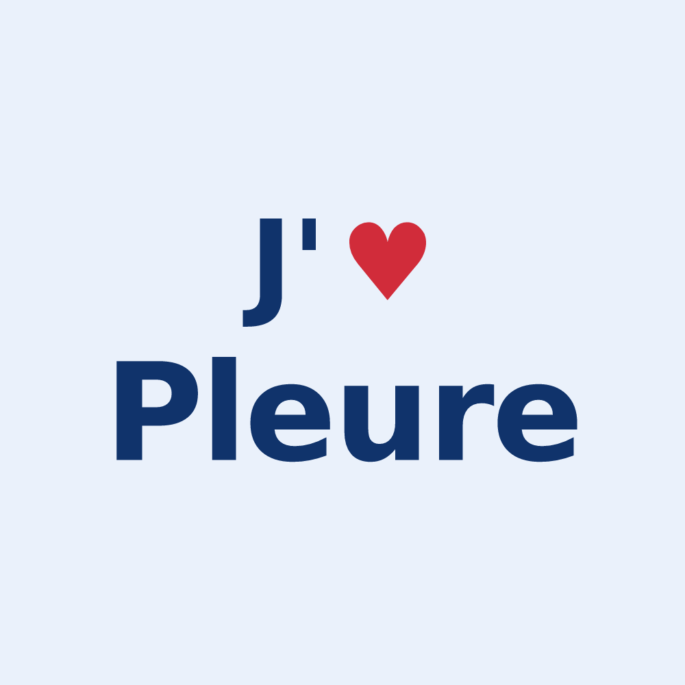 Sticker personnalisé Pleure — design J'aime Pleure