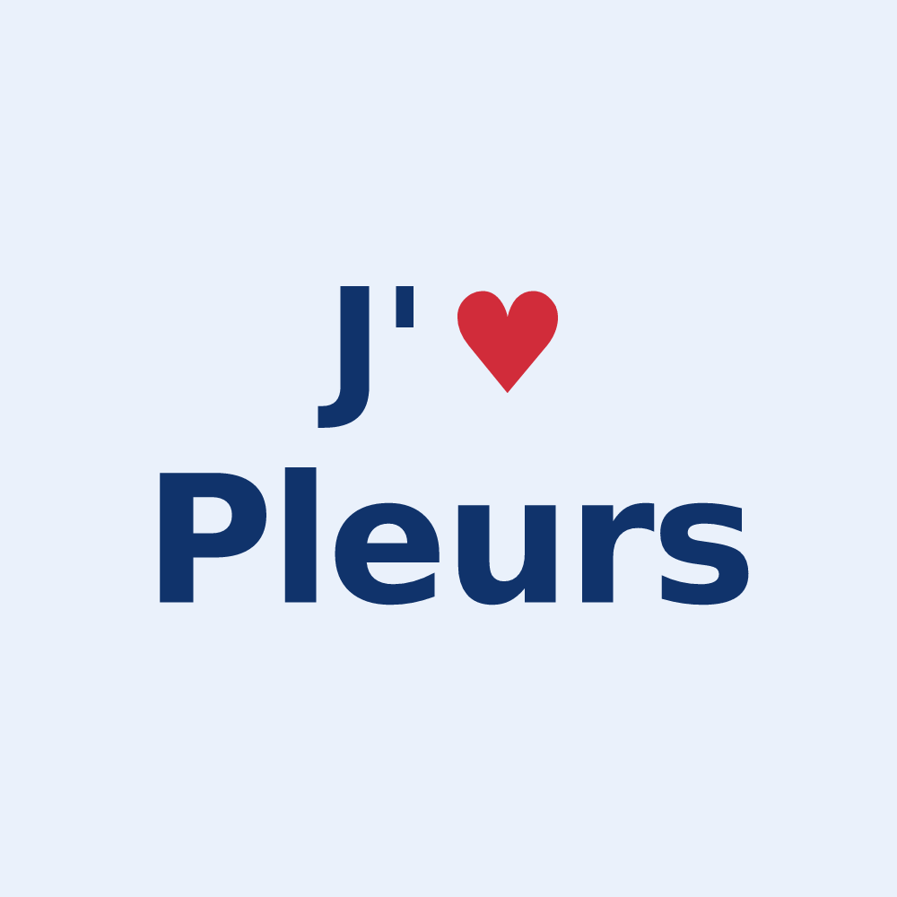 Sticker personnalisé Pleurs — design J'aime Pleurs