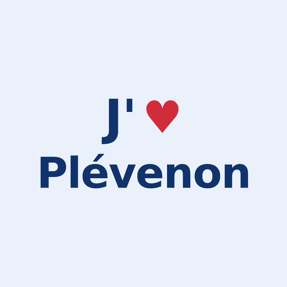 Sticker personnalisé Plévenon — design J'aime Plévenon