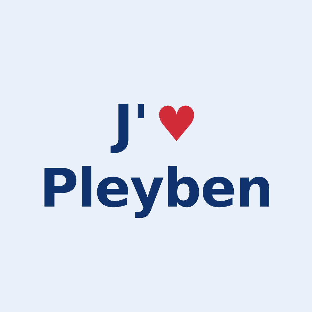 Sticker personnalisé Pleyben — design « J'aime Pleyben » imprimé sur le sticker