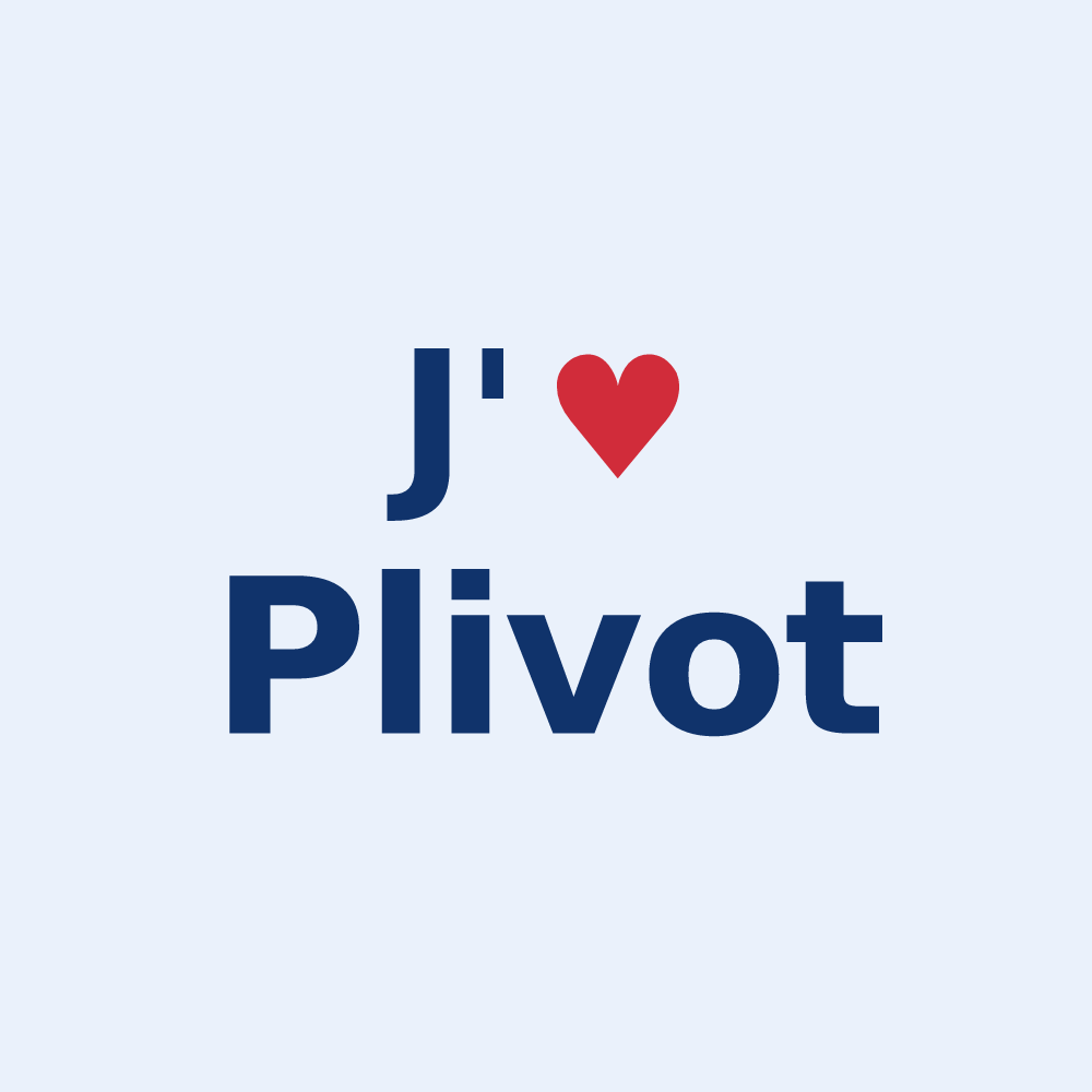 Sticker personnalisé Plivot — design J'aime Plivot