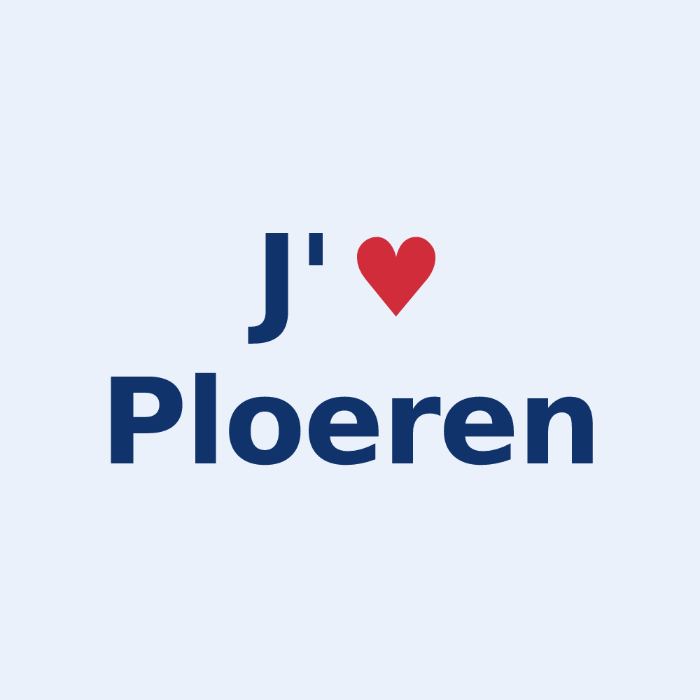 Sticker personnalisé Ploeren — design « J'aime Ploeren » imprimé sur le sticker