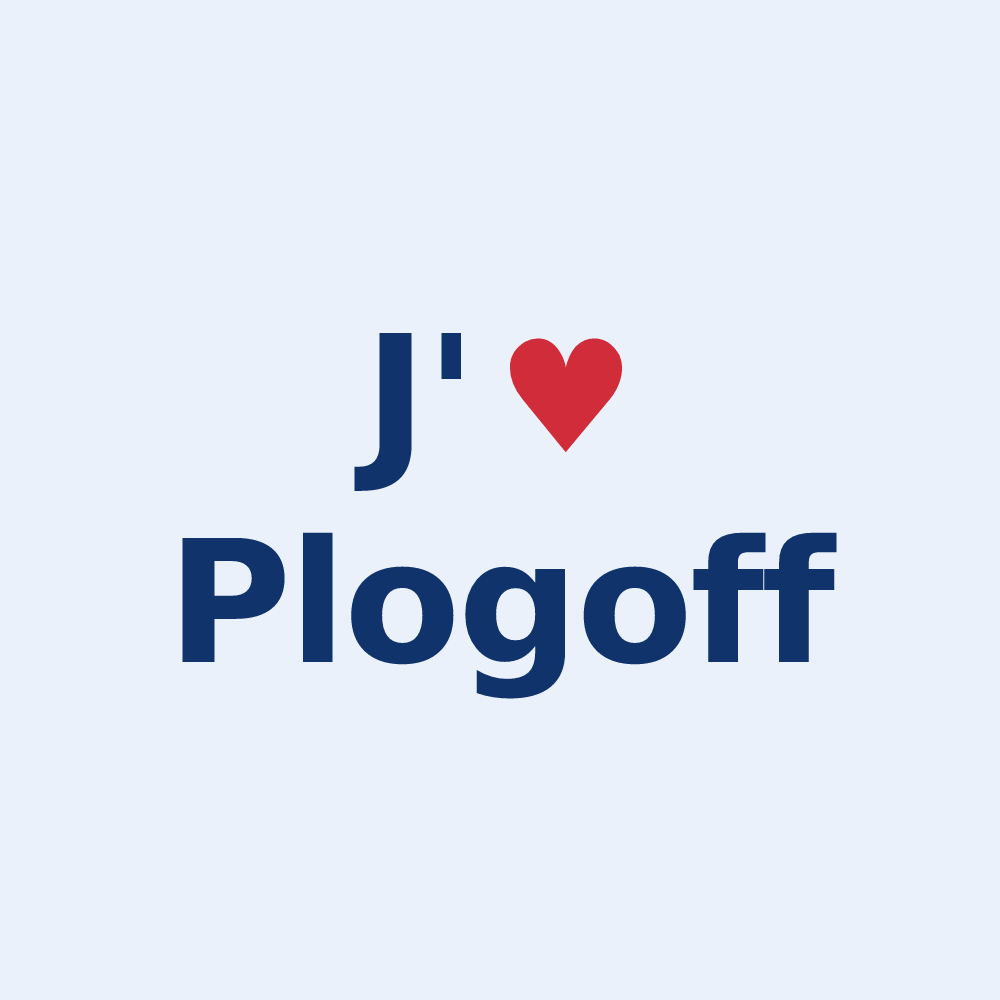 Sticker personnalisé Plogoff — design J'aime Plogoff