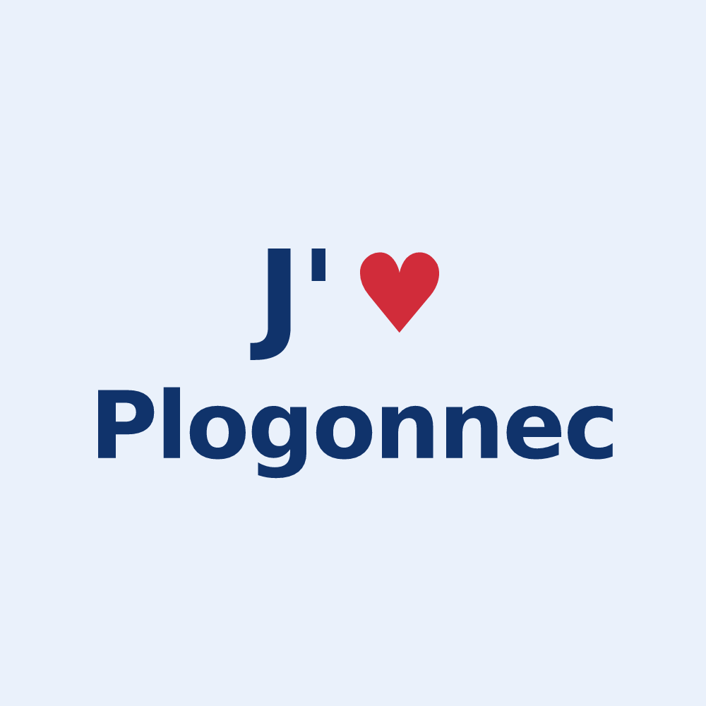 Sticker personnalisé Plogonnec — design J'aime Plogonnec