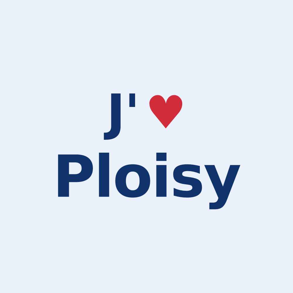 Sticker personnalisé Ploisy — design J'aime Ploisy