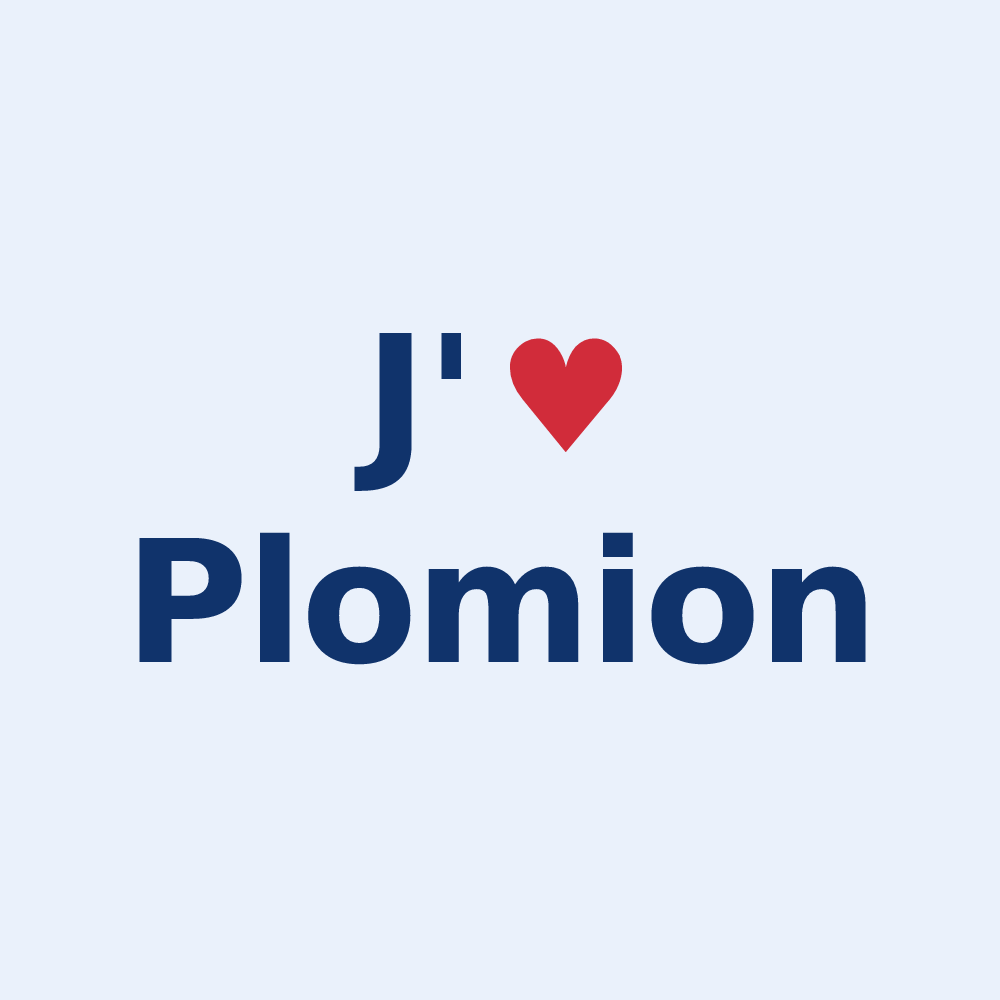 Sticker personnalisé Plomion — design J'aime Plomion