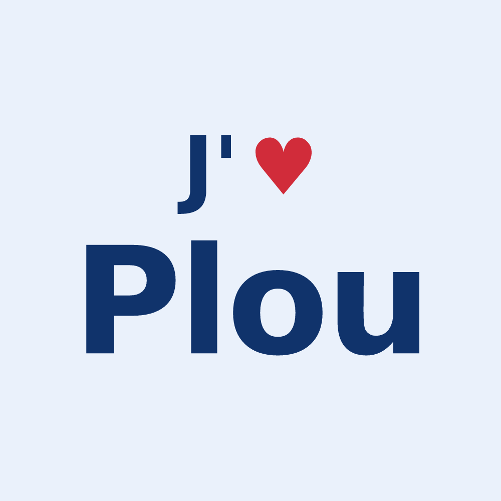 Sticker personnalisé Plou — design J'aime Plou