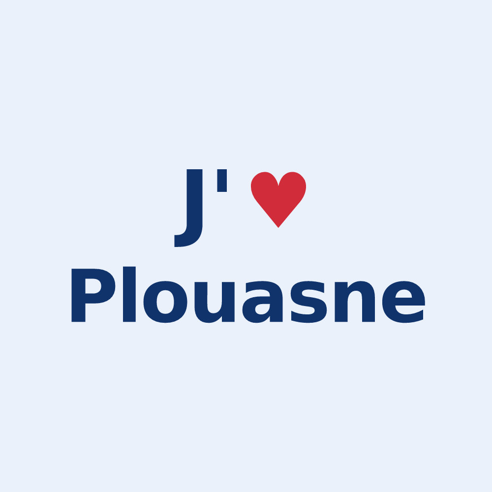 Sticker personnalisé Plouasne — design J'aime Plouasne