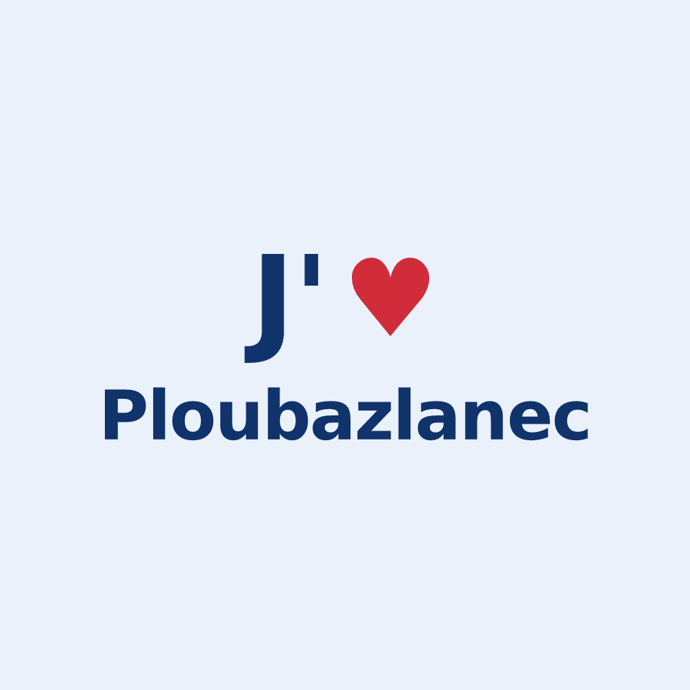 Sticker personnalisé Ploubazlanec — design J'aime Ploubazlanec