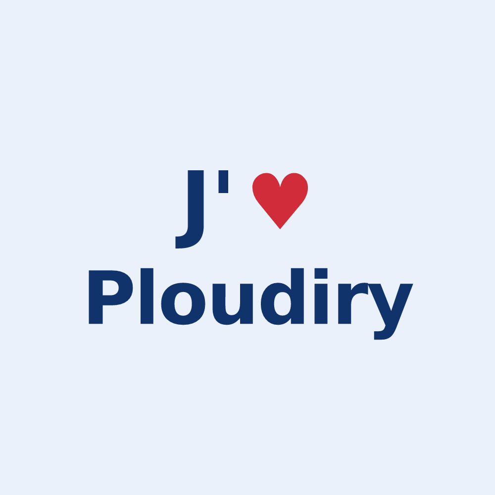 Sticker personnalisé Ploudiry — design J'aime Ploudiry