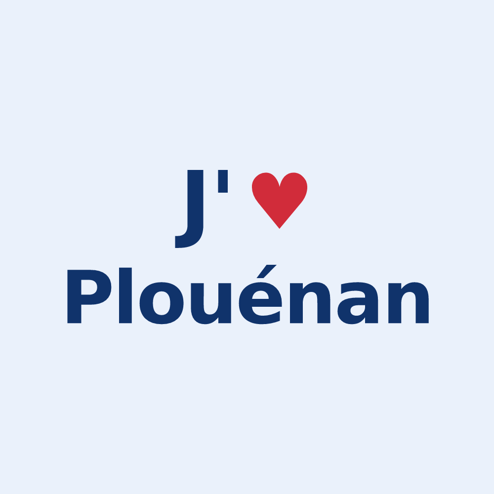 Sticker personnalisé Plouénan — design J'aime Plouénan
