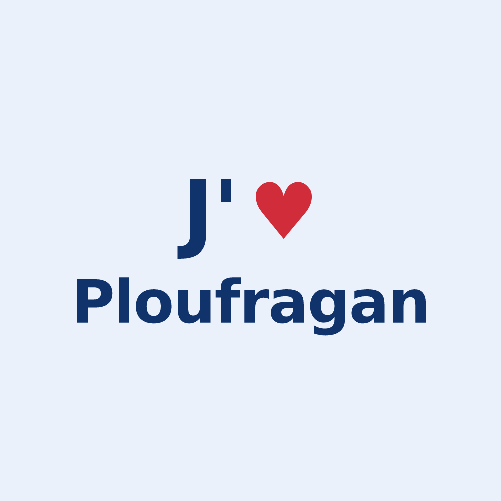 Sticker personnalisé Ploufragan — design J'aime Ploufragan