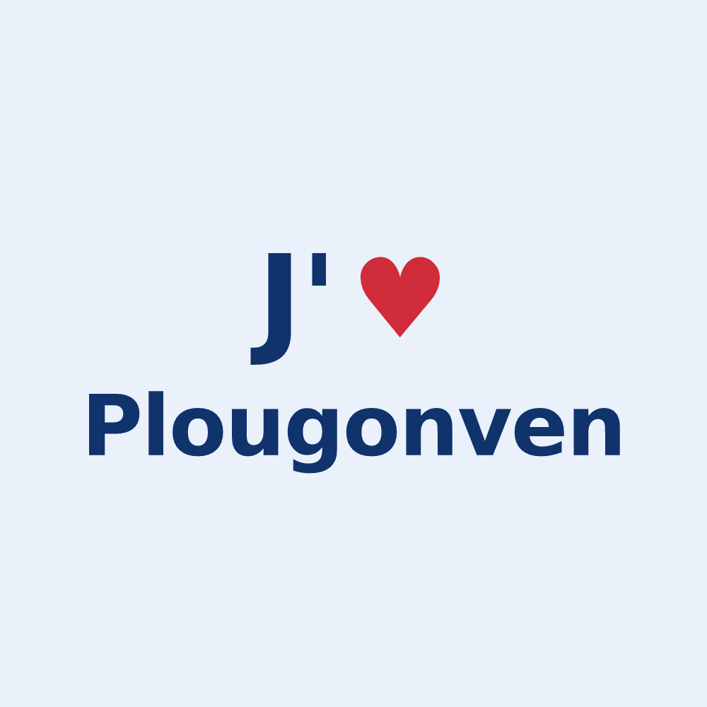 Sticker personnalisé Plougonven — design J'aime Plougonven