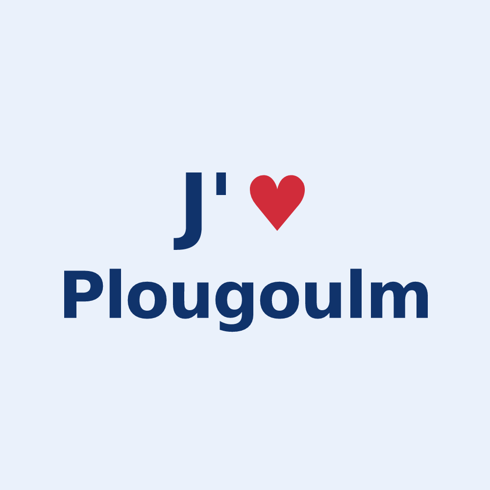 Sticker personnalisé Plougoulm — design J'aime Plougoulm