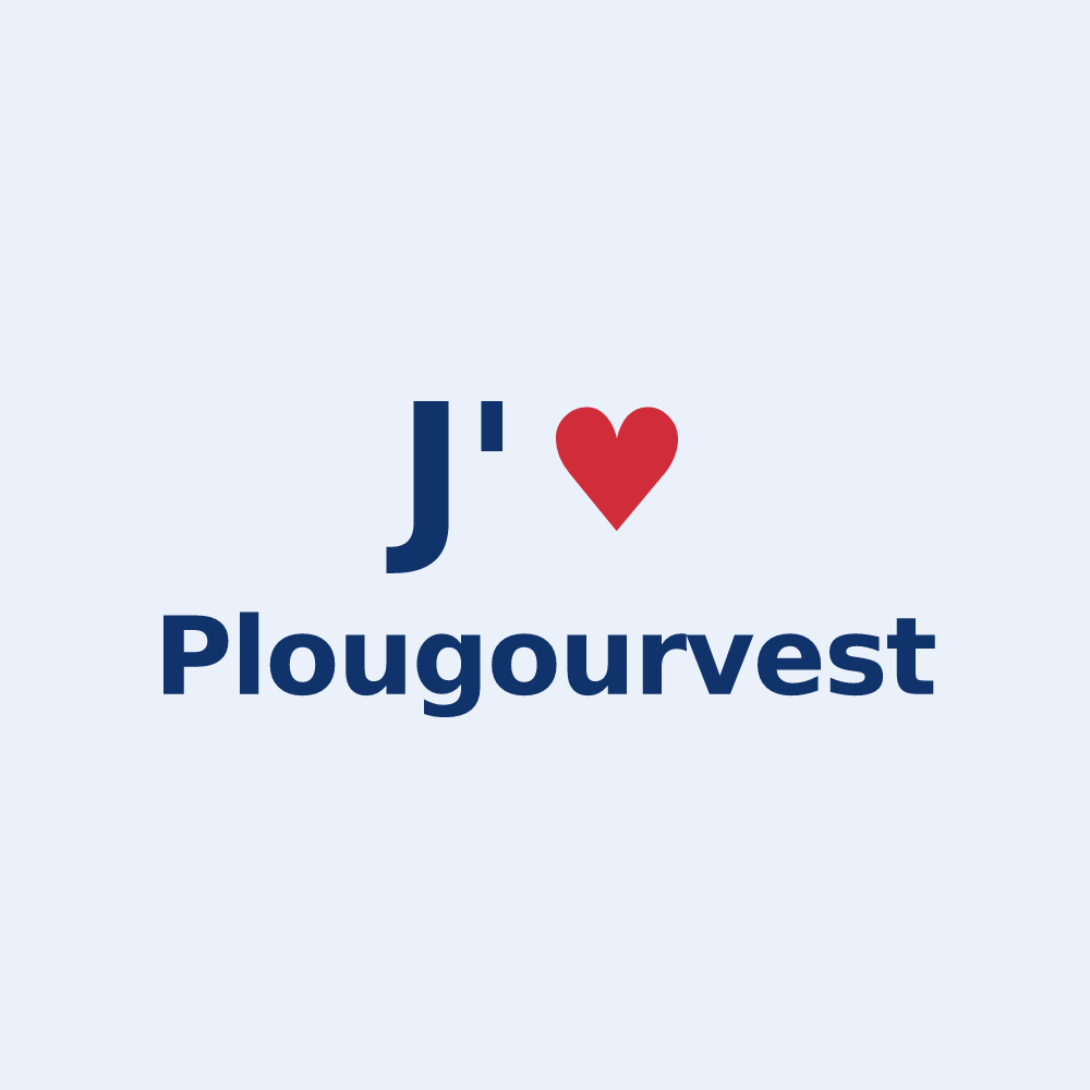 Sticker personnalisé Plougourvest — design J'aime Plougourvest