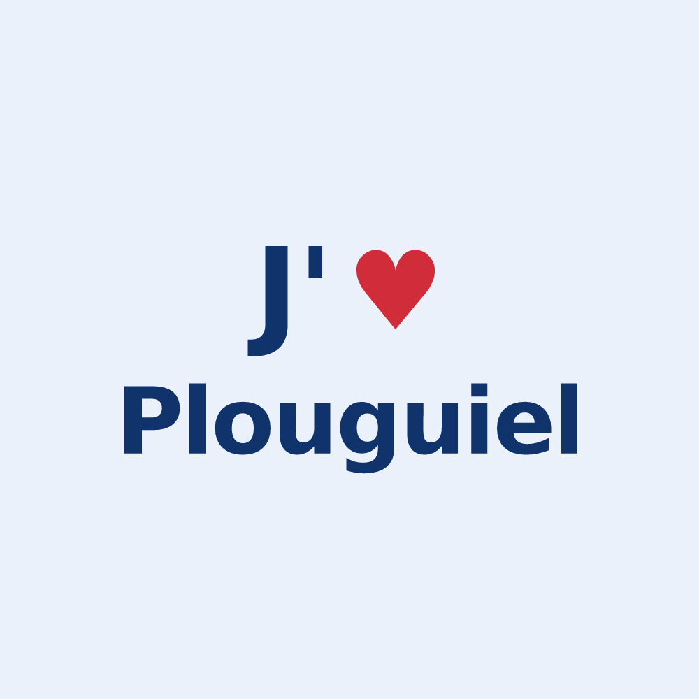 Sticker personnalisé Plouguiel — design J'aime Plouguiel