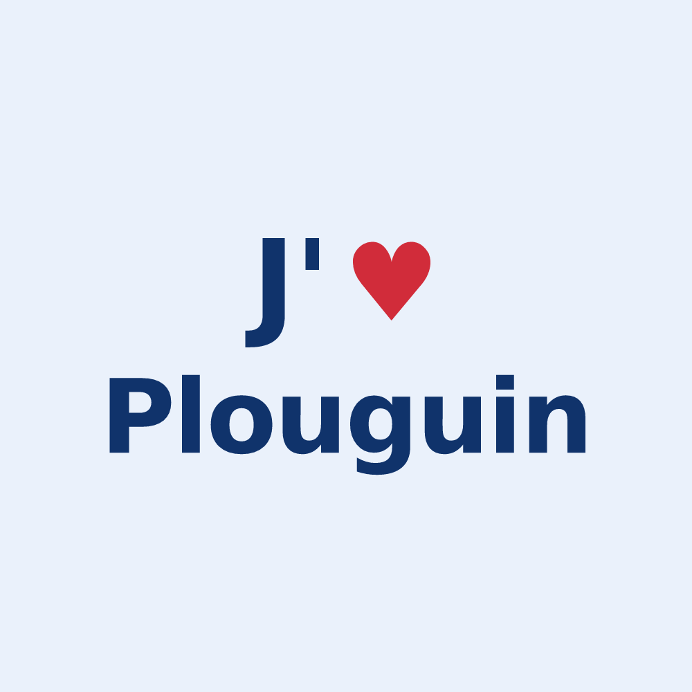 Sticker personnalisé Plouguin — design J'aime Plouguin