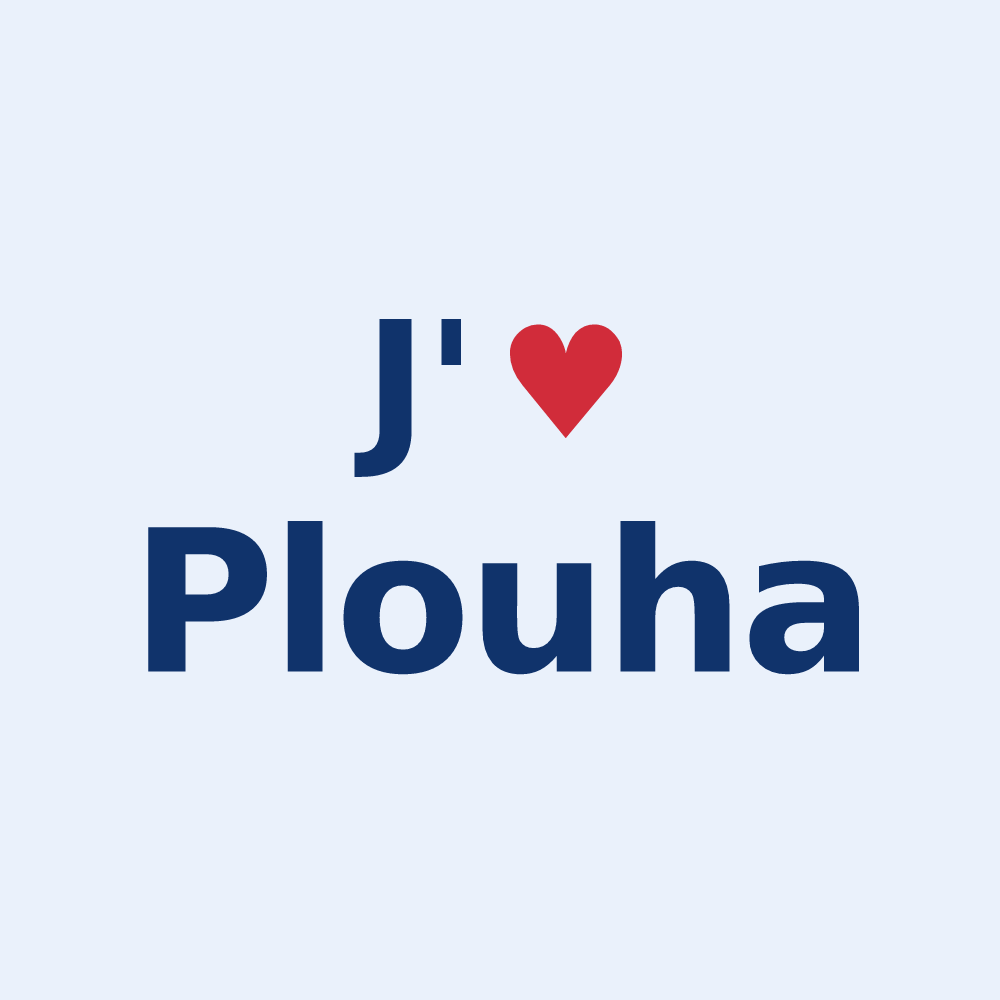 Sticker personnalisé Plouha — design J'aime Plouha
