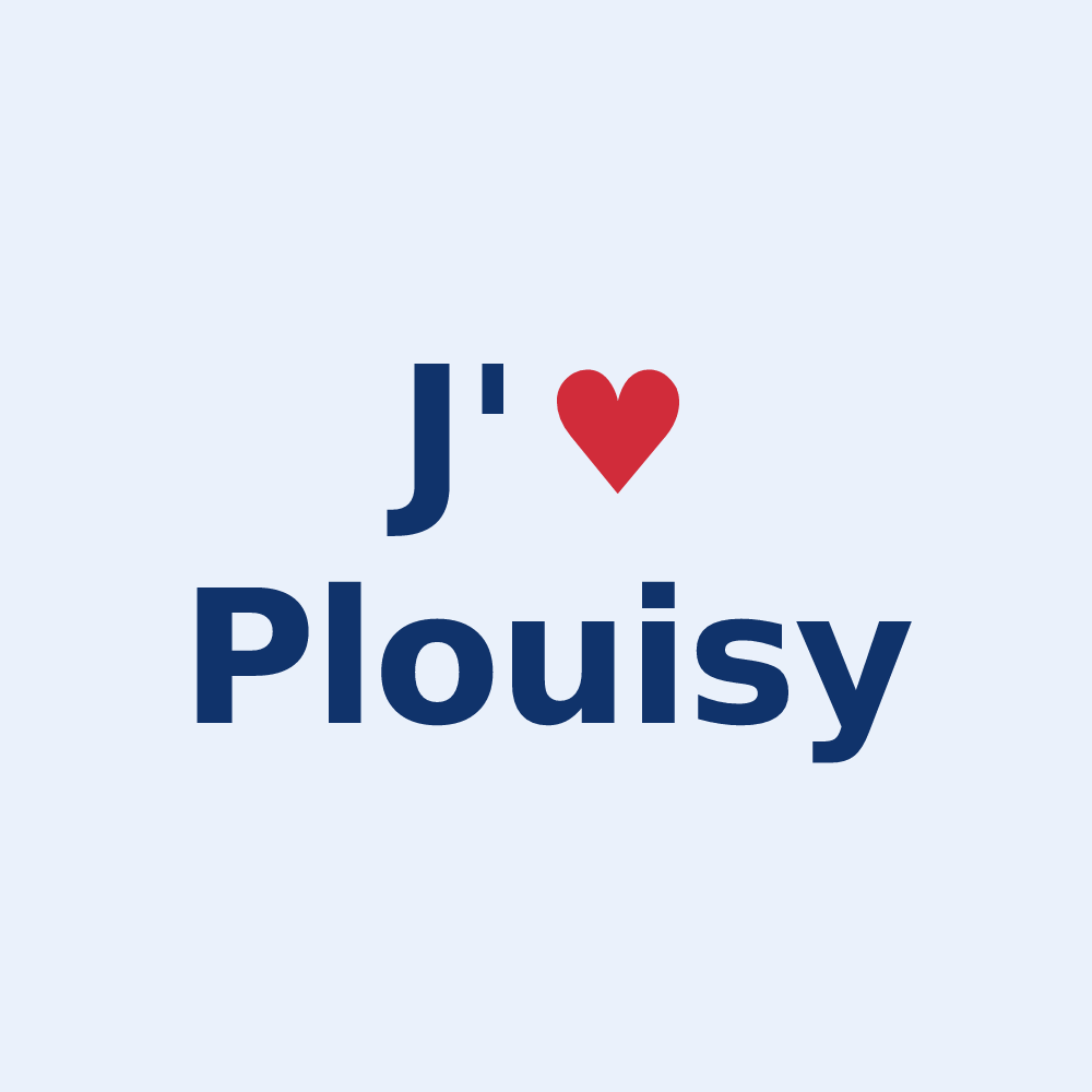 Sticker personnalisé Plouisy — design J'aime Plouisy