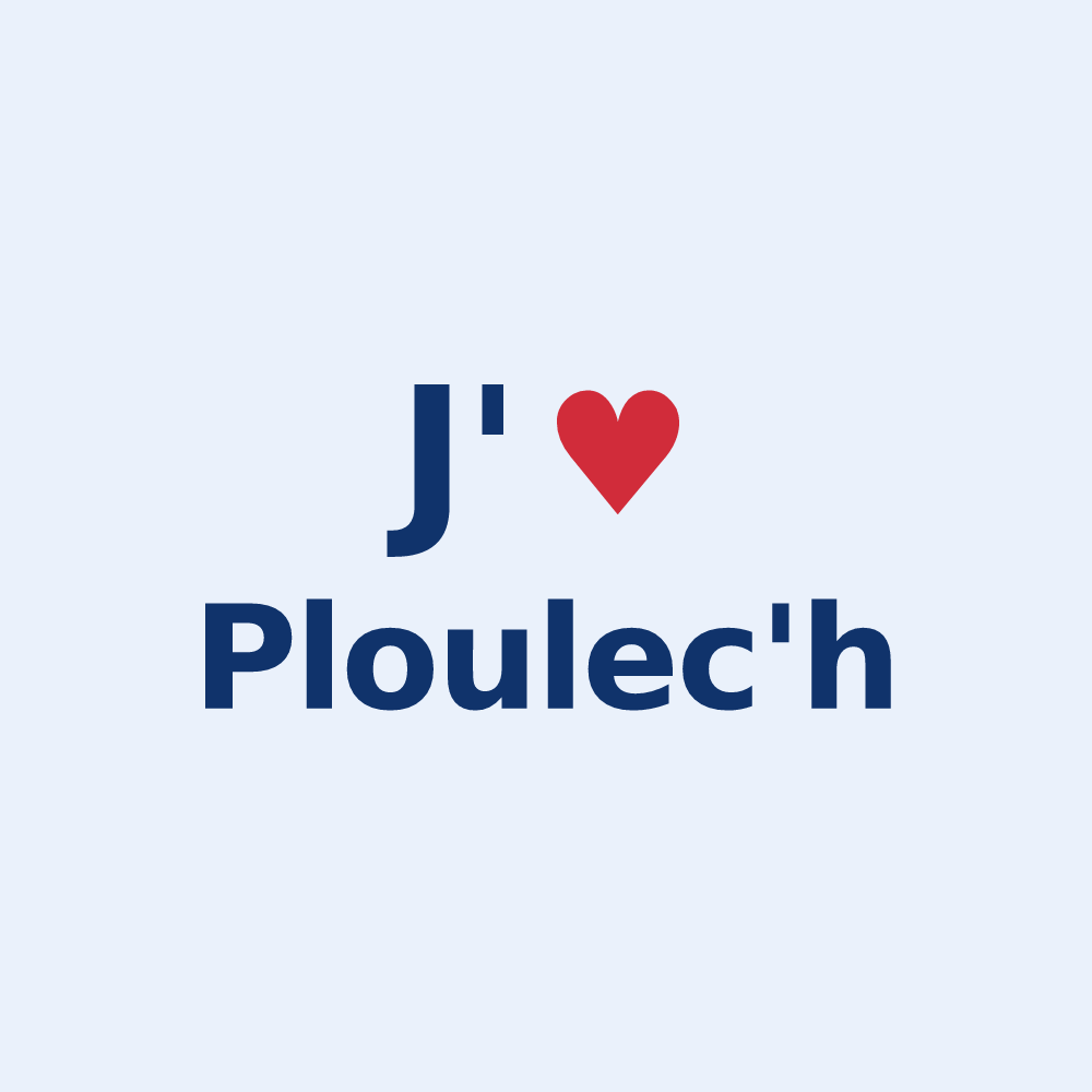 Sticker personnalisé Ploulec'h — design J'aime Ploulec'h