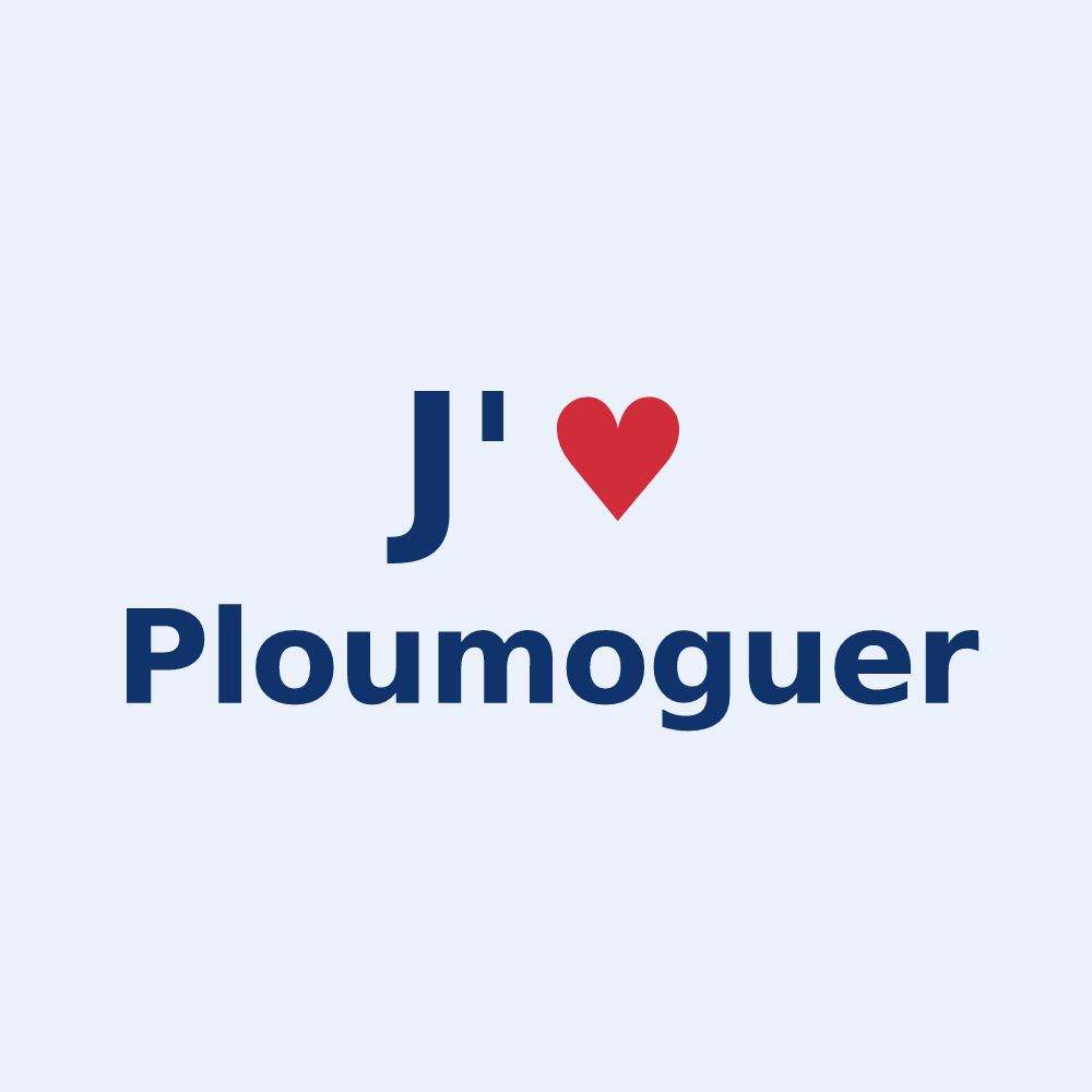 Sticker personnalisé Ploumoguer — design J'aime Ploumoguer