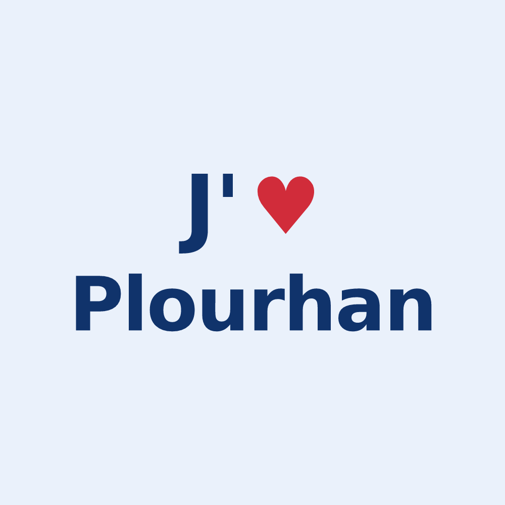 Sticker personnalisé Plourhan — design J'aime Plourhan