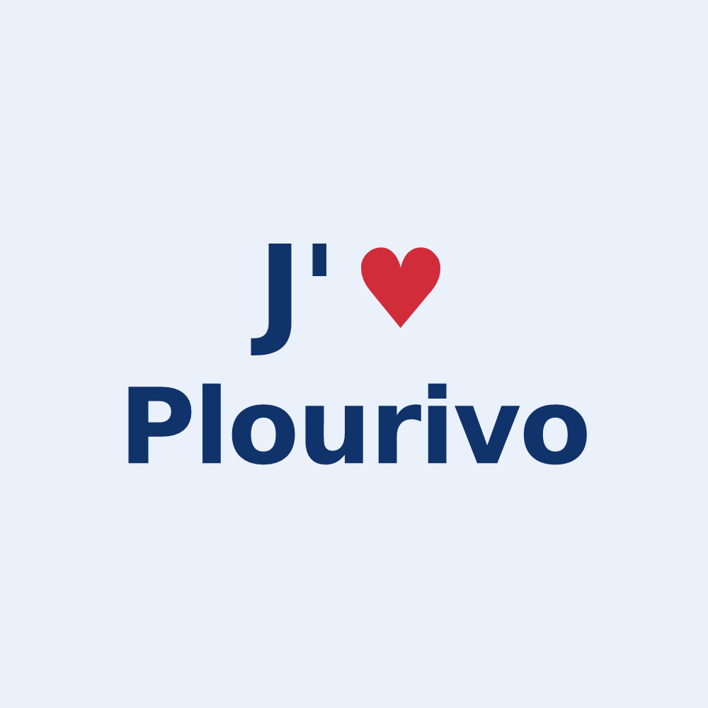 Sticker personnalisé Plourivo — design J'aime Plourivo