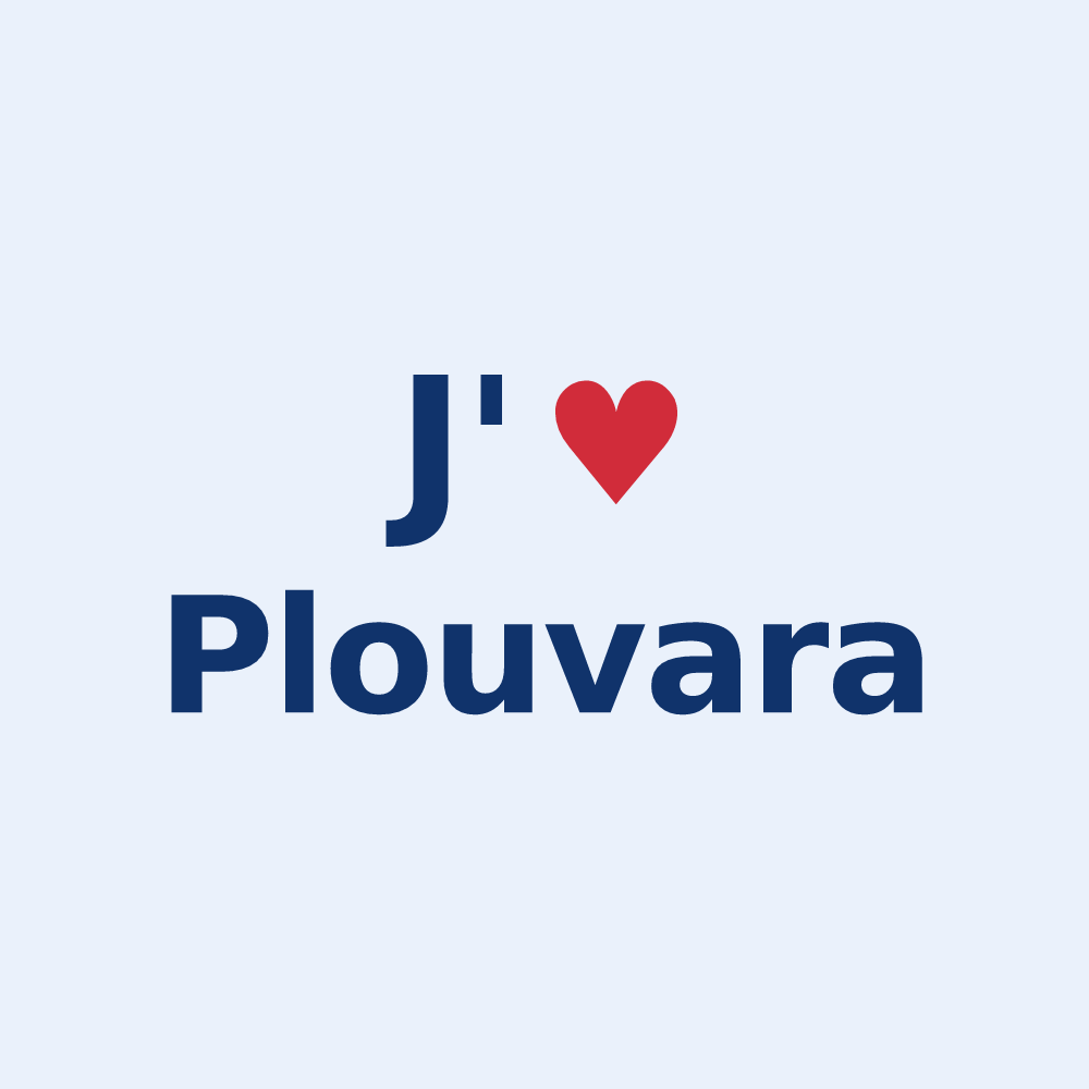 Sticker personnalisé Plouvara — design J'aime Plouvara